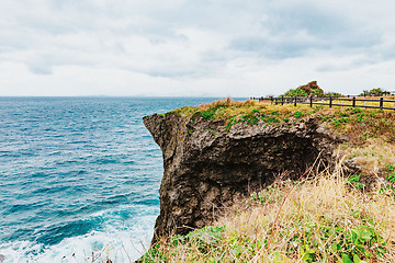 Image showing Cape Manzamo at cloudy day