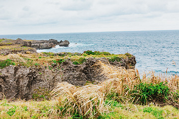 Image showing Cape Manzamo at cloudy day