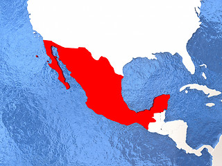 Image showing Mexico on globe