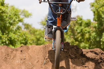 Image showing BMX Biker landing