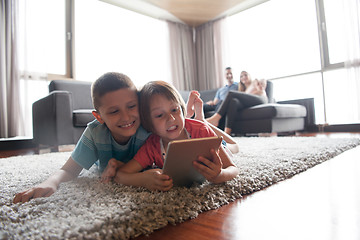 Image showing couple spending time with kids