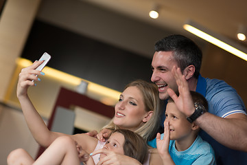 Image showing Family having fun at home