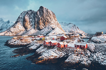 Image showing Hamnoy fishing village on Lofoten Islands, Norway