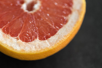 Image showing close up of fresh juicy grapefruit