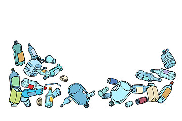 Image showing plastic waste, ecology and recycling