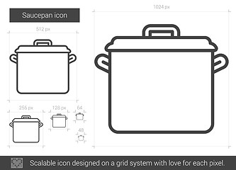 Image showing Saucepan line icon.