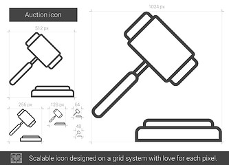 Image showing Auction line icon.