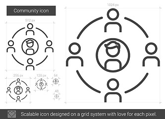 Image showing Community line icon.