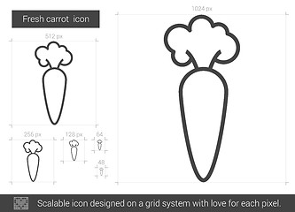 Image showing Fresh carrot line icon.