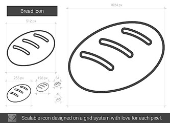 Image showing Bread line icon.