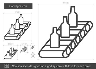 Image showing Conveyor line icon.