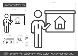 Image showing House presentation line icon.