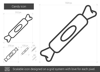 Image showing Candy line icon.