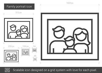 Image showing Family portrait line icon.