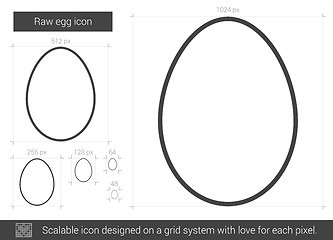 Image showing Raw egg line icon.