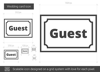 Image showing Wedding card line icon.