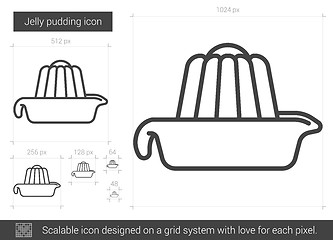 Image showing Jelly pudding line icon.