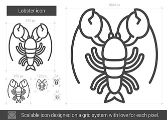 Image showing Lobster line icon.