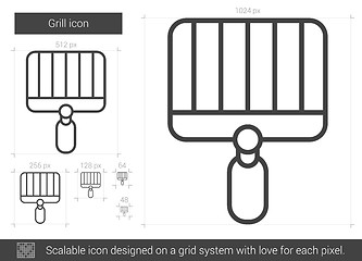 Image showing Grill line icon.