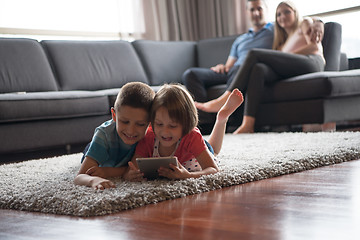 Image showing couple spending time with kids