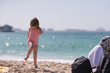 Image showing little cute girl at beach