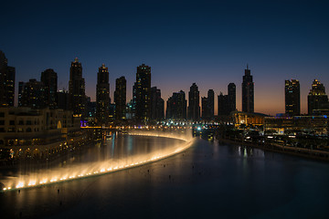 Image showing musical fountain in Dubai