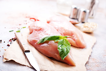 Image showing raw chicken fillet