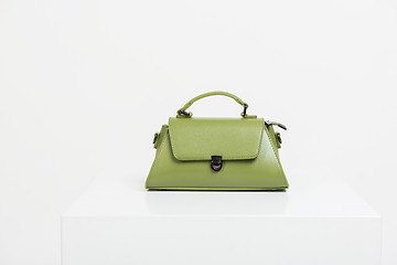 Image showing Green fashion female handbag