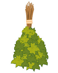 Image showing Besom from foliage for washing in bath