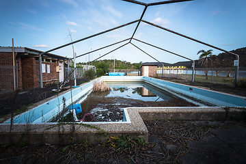 Image showing Abandoned forgotton swimming pool