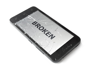 Image showing  Broken smart phone