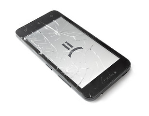 Image showing  Broken smart phone