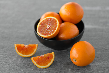 Image showing close up of fresh juicy blood oranges