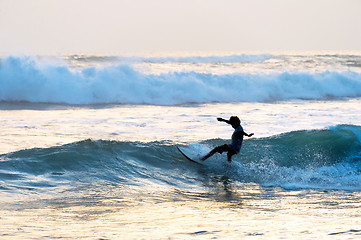 Image showing Man surf in the ocean