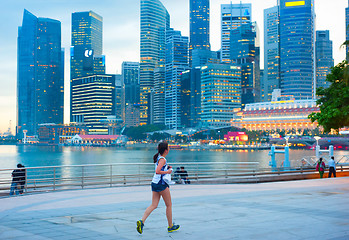 Image showing Woman running Singapore