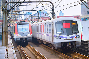 Image showing Shanghai underground trains. China