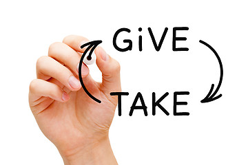 Image showing Give And Take Compromise Or Charity Concept