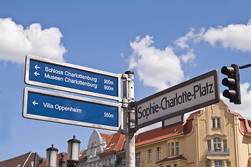 Image showing Street and touristic indicator in Berlin