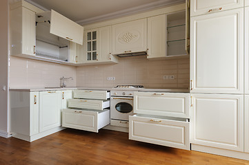 Image showing Classic cream colored kitchen