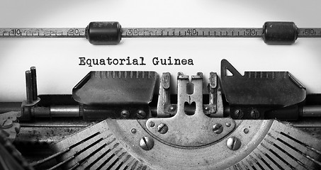 Image showing Old typewriter - Equatorial Guinea