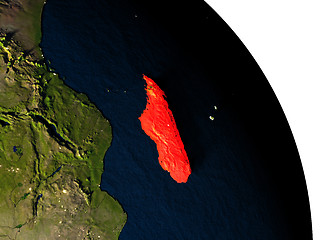 Image showing Madagascar from space