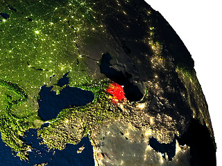 Image showing Azerbaijan from space