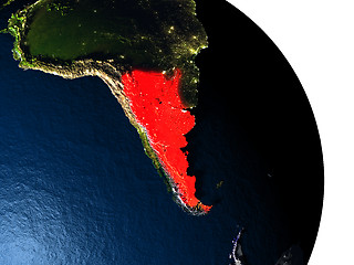 Image showing Argentina from space