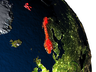 Image showing Norway from space