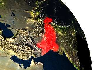 Image showing Pakistan from space