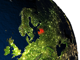 Image showing Latvia from space