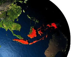 Image showing Indonesia from space