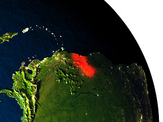 Image showing Guyana from space