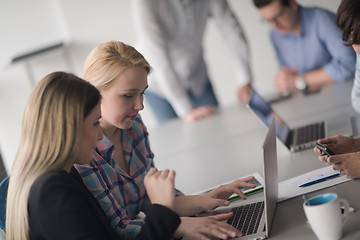 Image showing Group of young people meeting in startup office