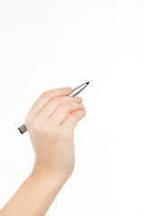 Image showing woman\'s hand with a pen or marker